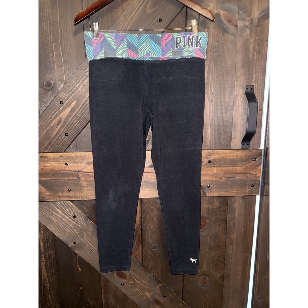 Victorias Secret‎ PINK Yoga Y2K 2015 Women's Sz M  Fold Over Leggings
